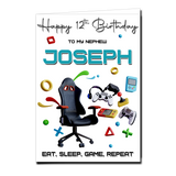Personalised Variety Of Games Gaming Birthday Card