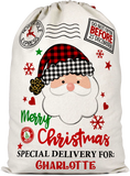 Personalised Santa Face Christmas Sack