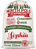 Personalised North Pole Express Christmas Sack
