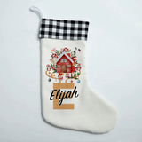 Personalised Cute House With Animals Stocking