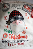 Personalised Santa Face Christmas Sack