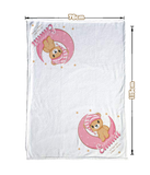 Personalised Sleepy Teddy Bear Pink Blanket