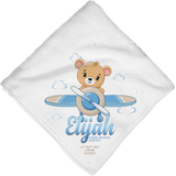 Personalised Airplane Teddy Bear Blue Blanket