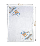 Personalised Nautical Sea Boat Teddy Bear Blue Blanket