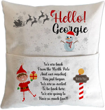 Personalised Elf Pillow Poem (Elf not included)