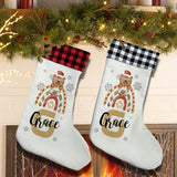 Personalised Teddy Rainbow Stocking