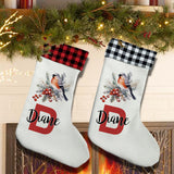 Personalised Robin Christmas Stocking