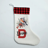 Personalised Robin Christmas Stocking