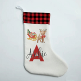 Personalised Reindeer Christmas Stocking