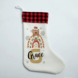 Personalised Teddy Rainbow Stocking