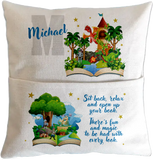 Personalised Dragon Book Pillow