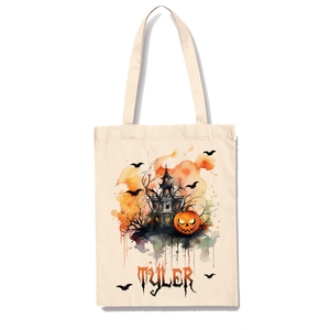 Personalised Halloween Gift Bag Custom Name Trick Or Treat Sack Halloween Decor Party Bag Costume Accessory Gift Decoration