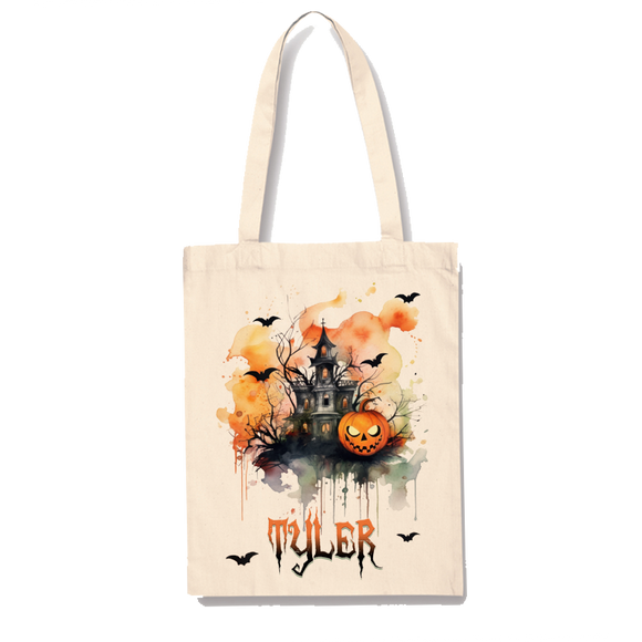 Personalised Halloween Gift Bag Custom Name Trick Or Treat Sack Halloween Decor Party Bag Costume Accessory Gift Decoration