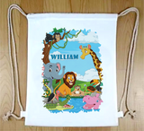 Personalised Animals Drawstring Bag