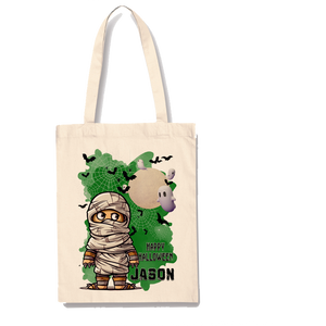 Personalised Halloween Bag Gift Sweets Boys Mummy Bats Moon Treats Cartoon Cute