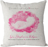 Personalised Pink Baby Girl Baby Scan Pillow