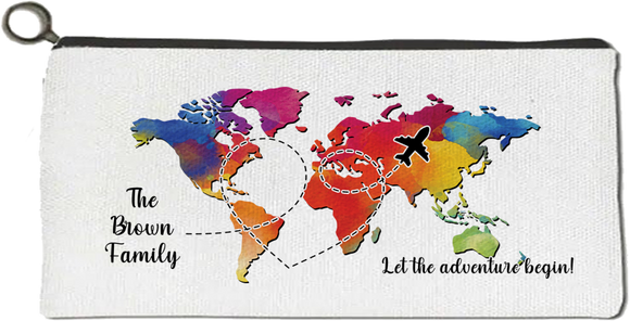 Personalised World Map Passport Case