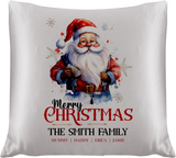 Personalised Christmas Family Pillowcase / Cushion - Santa