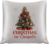 Personalised Christmas Family Pillowcase / Cushion - Red Tree