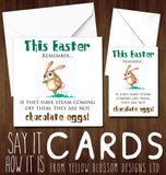 Remember They Might Not Be Chocolate Eggs ~ Easter Greeting Card