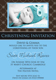 Modern Photo Invites Pink Blue Joint - Christening Invitations Boy Girl Unisex Twins Baptism Naming Day Ceremony Celebration Party ~ QUANTITY DISCOUNT AVAILABLE