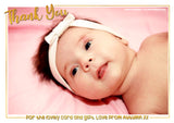 Large Photo With Border - Custom Personalised Thank You Cards - Yellow Blossom Designs Ltd