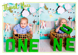 Large Photo With Border - Custom Personalised Thank You Cards - Yellow Blossom Designs Ltd