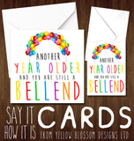 Another Year Older And You Are Still A Cunt Twat Wanker Dick Arsehole Knob Bellend Insulting Birthday Card Insult - YellowBlossomDesignsLtd