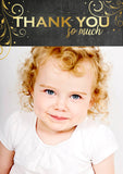 Chalboard With Florals - Custom Personalised Thank You Cards - Yellow Blossom Designs Ltd