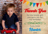 Colourful Bunting - Custom Personalised Thank You Cards - Yellow Blossom Designs Ltd