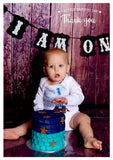 Full Photo Thank You With White Border - Custom Personalised Thank You Cards - Yellow Blossom Designs Ltd
