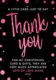 Printed Glitter Effect With Or Without Photo - Custom Personalised Thank You Cards - Yellow Blossom Designs Ltd