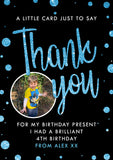 Printed Glitter Effect With Or Without Photo - Custom Personalised Thank You Cards - Yellow Blossom Designs Ltd