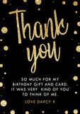 Printed Glitter Effect With Or Without Photo - Custom Personalised Thank You Cards - Yellow Blossom Designs Ltd