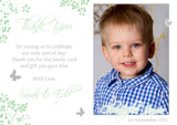 Cute Elegant Joint Boy Girl Twins Photo Personalised Thank You Cards Christening Baptism Naming Day Party Celebrations ~ QUANTITY DISCOUNT AVAILABLE