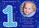 Adorable 1st Birthday Invitations - Boy Girl Joint Party Invites Twins Unisex Printed Children's Kids Child ~ QUANTITY DISCOUNT AVAILABLE