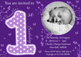 Adorable 1st Birthday Invitations - Boy Girl Joint Party Invites Twins Unisex Printed Children's Kids Child ~ QUANTITY DISCOUNT AVAILABLE