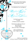 Bird Cage Vintage Wedding Day Invitations Personalised ~ QUANTITY DISCOUNT AVAILABLE - YellowBlossomDesignsLtd