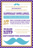 Adult Birthday Invitations Female Male Unisex Joint Party Her Him For Her - Moustache You A Question ~ QUANTITY DISCOUNT AVAILABLE - YellowBlossomDesignsLtd