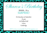 Adult Birthday Invitations Female Male Unisex Joint Party Her Him For Her - Leopard Print ~ QUANTITY DISCOUNT AVAILABLE - YellowBlossomDesignsLtd