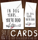 In Dog Years You're Dead Comical Funny Witty Humorous