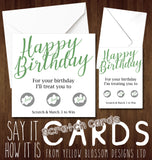 Dirty Rude Birthday Greetings Card