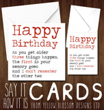 Happy Birthday ~ Three Things Happen Your Memory Goes