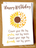 Lovely Birthday Card Nan Mum Sister Daughter Count Your Life By Smiles Best Friend