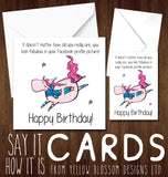 Look Fabulous - Greeting Card - Yellow Blossom Designs Ltd