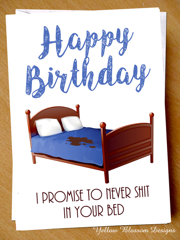 Funny Birthday Card Joke Banter Amber Heard Johnny Depp Best Friend Partner I Promise To Never Shit In Your Bed