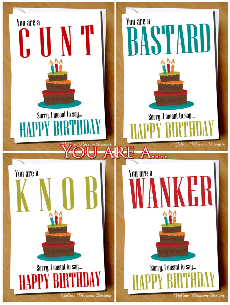 Funny And Rude Blunderbuss Birthday Card