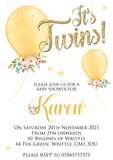 Spring Summer Themed Baby Shower Invitations - Custom Personalised Invites - Yellow Blossom Designs Ltd