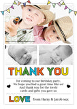 Retro Thank You Cards With Photos - Custom Personalised Thank You Cards - Yellow Blossom Designs Ltd