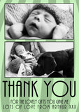 Striped Thank You Cards - Custom Personalised Thank You Cards - Yellow Blossom Designs Ltd